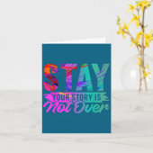 Your Story Is Not Over Stay Shirt Suicide Preventi カード (黄色い花)