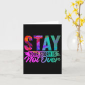 Your Story Is Not Over Stay Shirt Suicide Preventi カード (黄色い花)