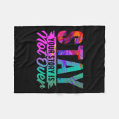 Your Story Is Not Over Stay Shirt Suicide Preventi フリースブランケット (正面(横))
