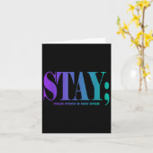 Your Story Is Not Over Stay Suicide Prevention Awa カード (黄色い花)