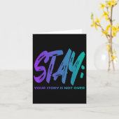 Your Story Is Not Over Stay Suicide Prevention Awa カード (黄色い花)
