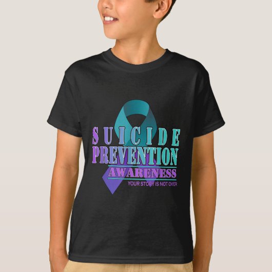 Your Story Is Not Over Stay Suicide Prevention Awa Tシャツ (正面)