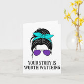 Your Story Is Worth Watching Suicide Prevention Aw カード (黄色い花)