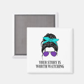 Your Story Is Worth Watching Suicide Prevention Aw マグネット (正面/裏面)