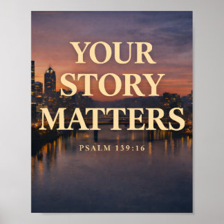 Your Story Matters Christian Skyline Design ポスター