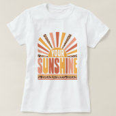 Your Sunshine Sunburst; Retro Leopard Summer  Tシャツ (デザイン正面)