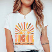 Your Sunshine Sunburst; Retro Leopard Summer Tシャツ