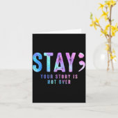 Your Tee Story Is Not Suicide Over Prevention Stay カード (黄色い花)