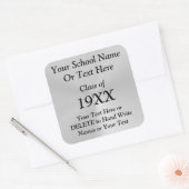 YOUR TEXTとパーソナライズされたクラス懇親会のシール スクエアシール (封筒)