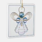 Your Text：クリスマス・エンジェル・オブ・信仰 セラミックオーナメント (右)