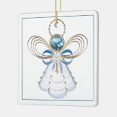 Your Text：クリスマス・エンジェル・オブ・信仰 セラミックオーナメント (左)