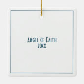 Your Text：クリスマス・エンジェル・オブ・信仰 セラミックオーナメント (裏面)