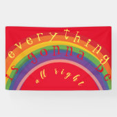 「Your Text」虹のバナー 横断幕 (横)