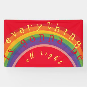 「Your Text」虹のバナー 横断幕