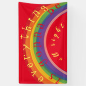 「Your Text」虹のバナー 横断幕 (縦)