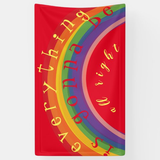 「Your Text」虹のバナー 横断幕 (縦)