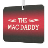 (YOUR TEXT) – 黒と赤のグラデーション カーエアーフレッシュナー (左)