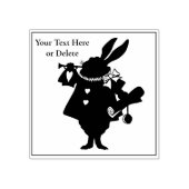 Your Text Alice in Wonderlandヴィンテージ白うさぎ ラバースタンプ (インプリント)