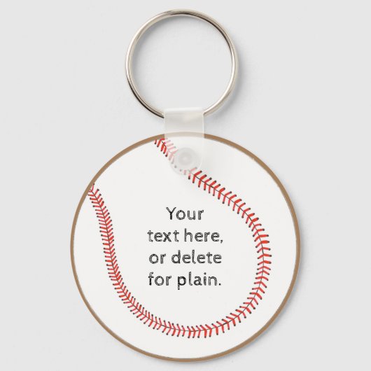 Your Text Baseballをテーマにしたキーホルダー キーホルダー (正面)