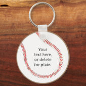 Your Text Baseballをテーマにしたキーホルダー キーホルダー (正面)