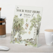 Your Text Bearly Wait Baby Shower 台座サイン (インサイチュ)
