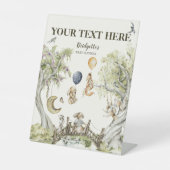 Your Text Bearly Wait Baby Shower 台座サイン (正面)