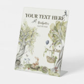 Your Text Bearly Wait Baby Shower 台座サイン (正面)