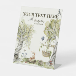 Your Text Bearly Wait Baby Shower 台座サイン