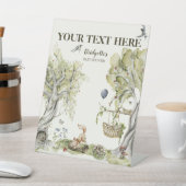 Your Text Bearly Wait Baby Shower 台座サイン (インサイチュ)
