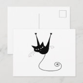 Your Text - Black Catキャラクターポーズ10ポスター ポストカード (正面/裏面)