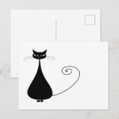 Your Text - Black Catキャラクターポーズ7ポスター ポストカード (正面/裏面)