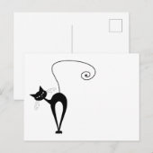 Your Text - Black CatキャラクターPose 8 Poster ポストカード (正面/裏面)