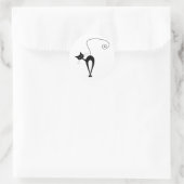 Your Text - Black CatキャラクターPose 8 Poster ラウンドシール (バッグ)