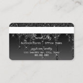 Your Text Black Dripグリッタールッククレジットカード 名刺 (裏面)