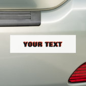 Your Text "Folio Extra Bold" 3D バンパーステッカー (車上)