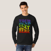 Your Text Here Rainbow Lgbtq Lesbian Gay Pride Tシャツ (正面フル)