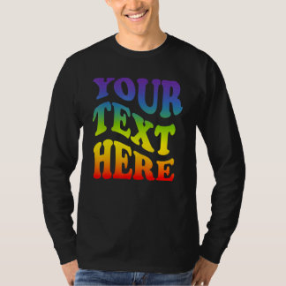 Your Text Here Rainbow Lgbtq Lesbian Gay Pride Tシャツ