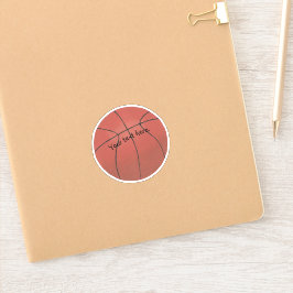 Your Text Here, Vinyl Basketballスタンプ シール