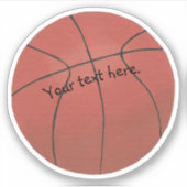 Your Text Here, Vinyl Basketballスタンプ シール (正面)