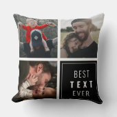 Your text here with custom photo クッション (正面)