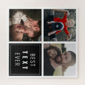 Your text here with custom photo ジグソーパズル (横)