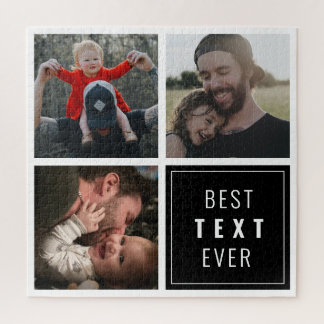 Your text here with custom photo ジグソーパズル