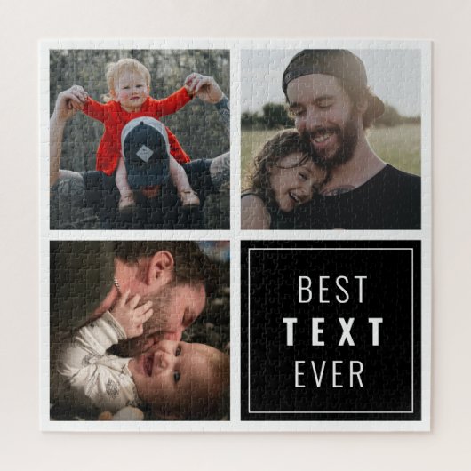 Your text here with custom photo ジグソーパズル (縦)