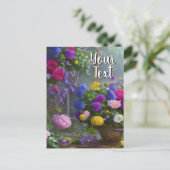 Your Text Mixed Flowers 10 Still Life Template シーズンポストカード (スタンド正面)