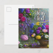 Your Text Mixed Flowers 10 Still Life Template シーズンポストカード (正面/裏面)