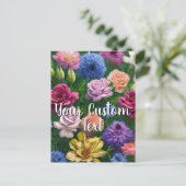 Your Text Mixed Flowers 11 Springtime Template シーズンポストカード (スタンド正面)