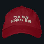 Your Text Name Company Embroided Baseball Cap 刺繍入りキャップ<br><div class="desc">簡単パーソナライズされたプロモーションキャップ – あなたのテキストを追加 – 名前 – 会社/番号/手紙/スローガン – タグライン/またはウェブサイト，電話，電子メール，ソーシャルメディアのハンドル，アドレス，ロゴ – 写真/詳細 – あなたの色を選択/サイズ/フォント – あなたのプロモーションビジネスや個人的なギフトを作ユニークる。カスタマイズツールで要素/文字のサイズ変更、移動、削除、追加！幸運を祈る – Be Healthy - Be Happy :)</div>