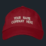 Your Text Name Company Embroided Baseball Cap 刺繍入りキャップ<br><div class="desc">簡単パーソナライズされたプロモーションキャップ – あなたのテキストを追加 – 名前 – 会社/番号/手紙/スローガン – タグライン/またはウェブサイト，電話，電子メール，ソーシャルメディアのハンドル，アドレス，ロゴ – 写真/詳細 – あなたの色を選択/サイズ/フォント – あなたのプロモーションビジネスや個人的なギフトを作ユニークる。カスタマイズツールで要素/文字のサイズ変更、移動、削除、追加！幸運を祈る – Be Healthy - Be Happy :)</div>