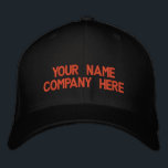 Your Text Name Company Embroided Baseball Cap 刺繍入りキャップ<br><div class="desc">簡単パーソナライズされた宣伝用野球帽 – あなたのテキストを追加 – 名前 – 会社/番号/手紙/スローガン – タグライン/またはウェブサイト、電話、電子メール、ソーシャルメディアのハンドル、アドレス、ロゴ – 写真/詳細 – あなたの色を選択/サイズ/フォント – あなたのプロモーションのビジネスや個人的な帽子のギフトを作ユニークる。カスタマイズツールで要素/文字のサイズ変更、移動、削除、追加！幸運を祈る – Be Healthy - Be Happy :)</div>