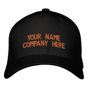 Your Text Name Company Embroided Baseball Cap 刺繍入りキャップ